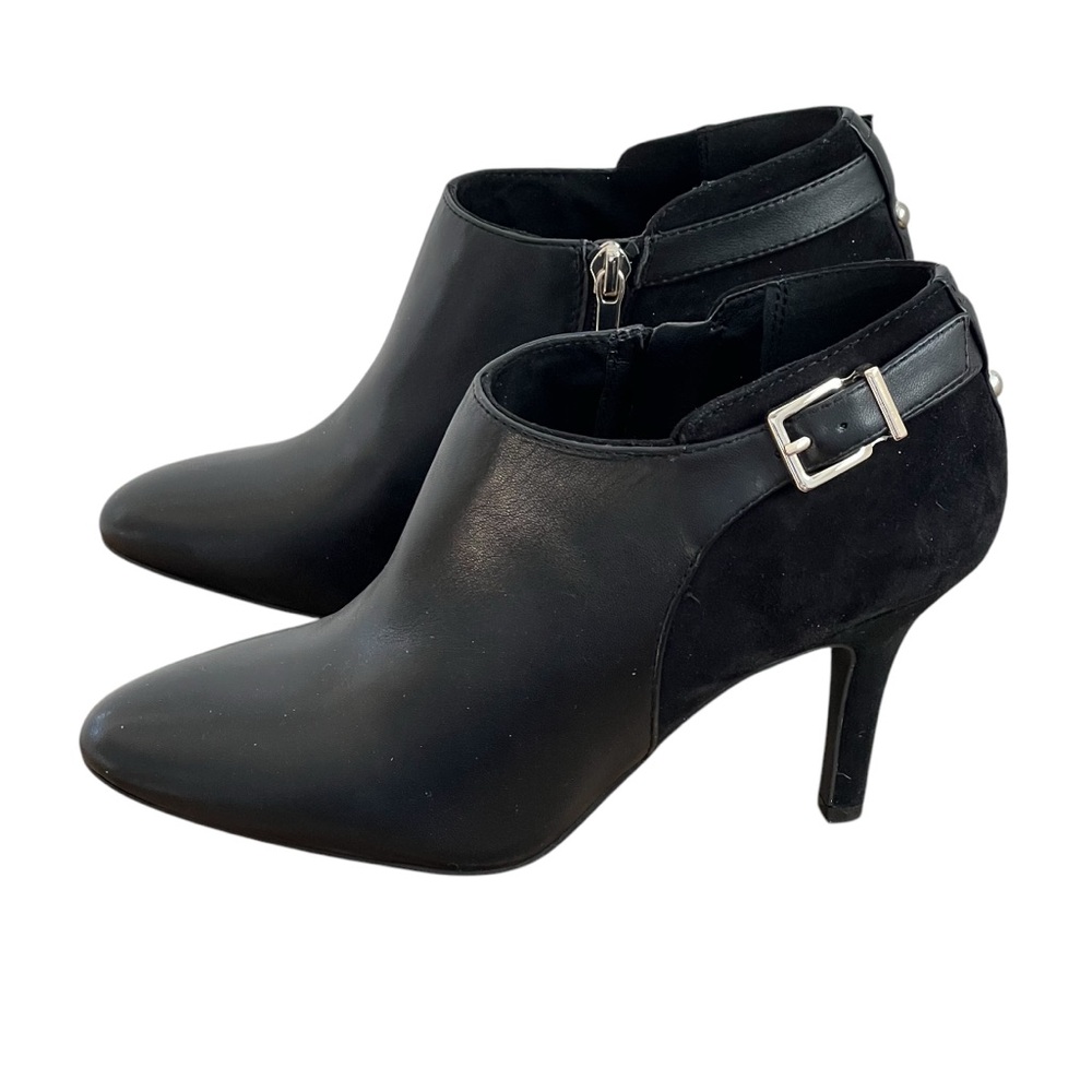 Essex Lane Jasmine Heeled Ankle Boots Booties Black 7 M NWOT